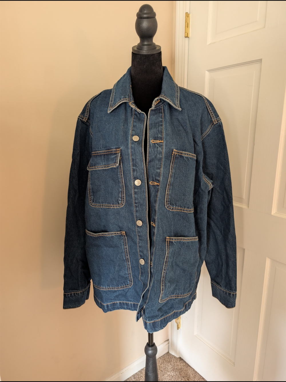 Quince Men's Organic Cotton Denim Chore Jacket XL NWOT
